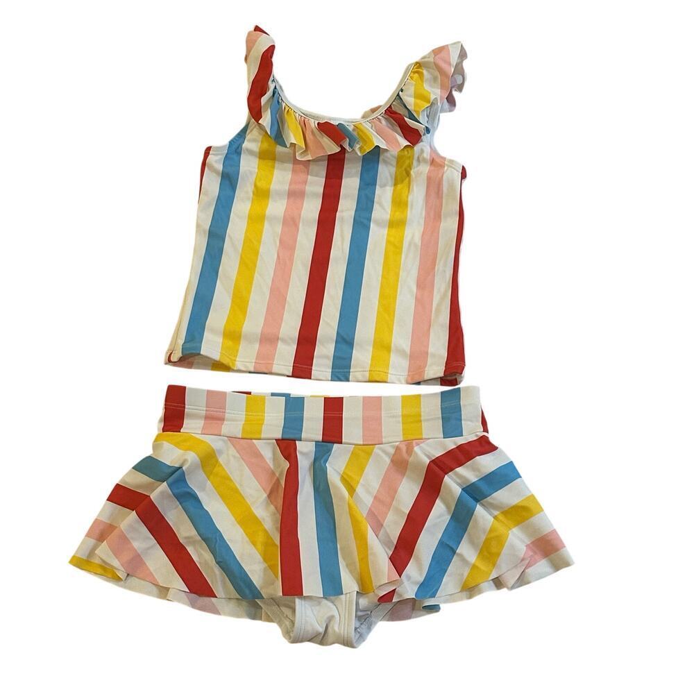 Hanna Andersson Sunblock Striped Tankini Set sz 12 Girl's Swimsuit